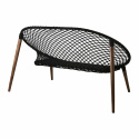 Bank \'Elof\' - Macramé/zwart