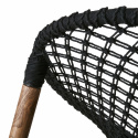 Bank \'Elof\' - Macramé/zwart