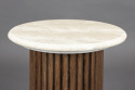 Bijzettafel \'Arda\' - Noten/travertin
