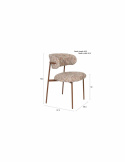 Stoel \'Claes\' - Licht Bruin
