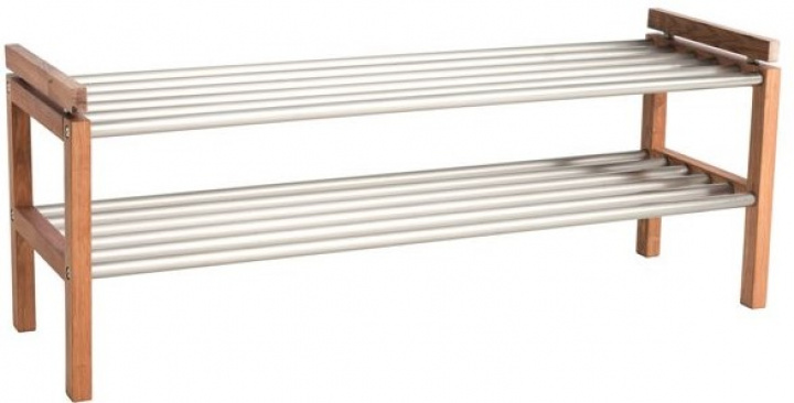 Schoenenrek \'Confetti\' 100cm - Metaal/Eik in de groep Meubels / Planken & opslag / Hoed- en schoenenplanken bij Reforma (103628)