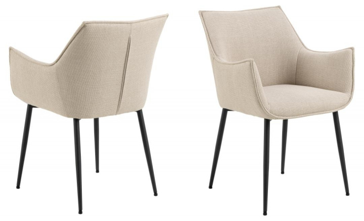Stoel \'Bonita\' - Beige/Zwart in de groep Meubels / Zitmeubels / Stoelen bij Reforma (105592)