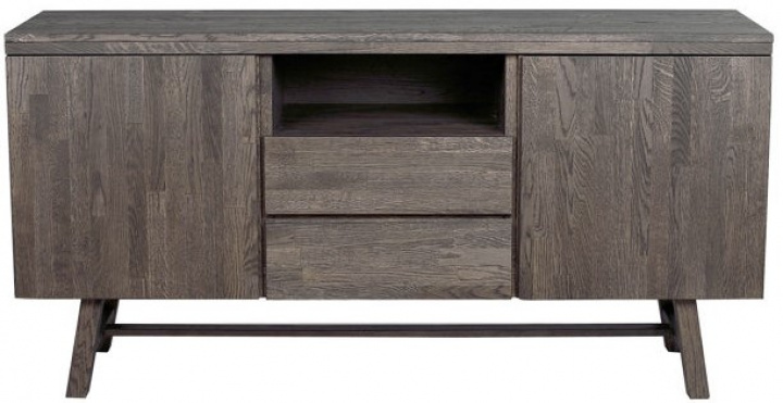 Dressoir \'Brooklyn\' 160x45cm - Donkerbruin in de groep Meubels / Planken & opslag / Sideboards bij Reforma (108544)