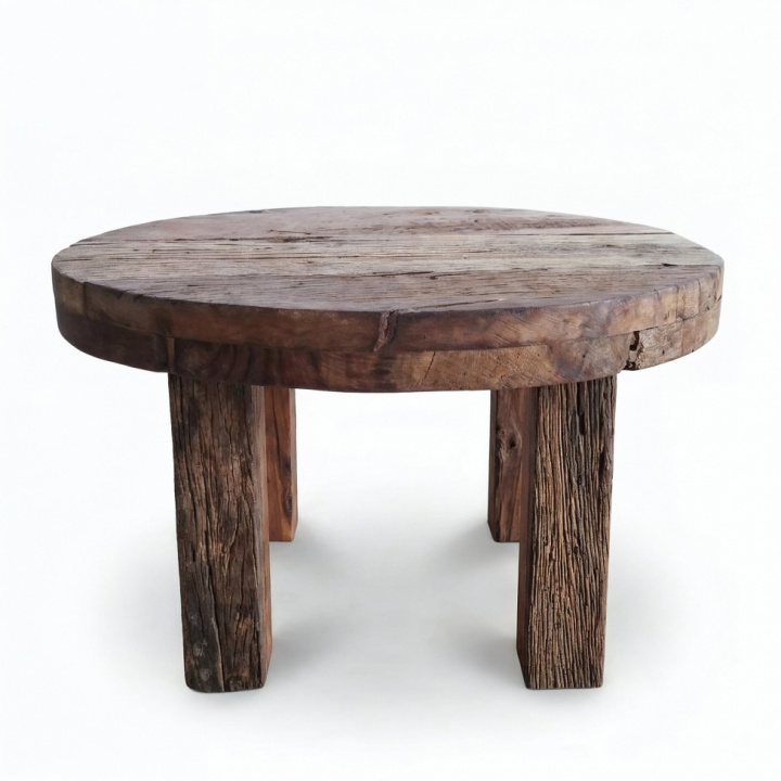 Salontafel \'Birka\' 58 x 58 cm - Vintage in de groep Vintage / Vintage tafels / Vintage Salontafels bij Reforma (109-natural)