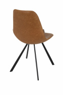 Stoel \'Franky\' - Cognac/Staal