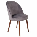 Eetkamerstoel \'Glad\' - Velvet/Grijs