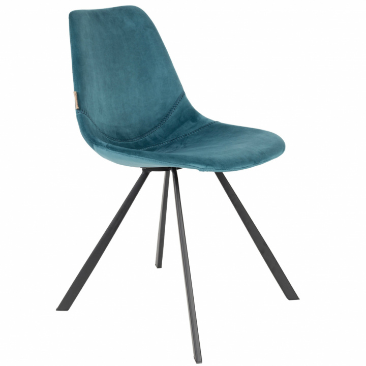 Stoel \'Franky\' - Fluweel/Petrol in de groep Meubels / Zitmeubels / Stoelen bij Reforma (1100370)