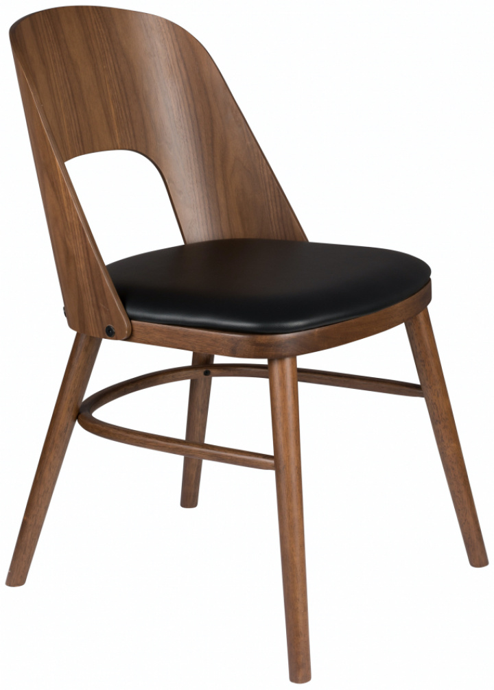 Stoel \'Talika\' - Zwart/Walnoot in de groep Meubels / Zitmeubels / Stoelen bij Reforma (1100395)