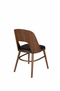 Stoel \'Talika\' - Zwart/Walnoot