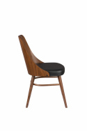 Stoel \'Chaya\' - Zwart/Walnoot