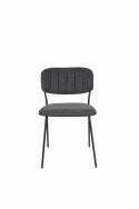 Stoel \'Jolien\' - Zwart/Donker Grijs