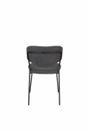 Stoel \'Jolien\' - Zwart/Donker Grijs
