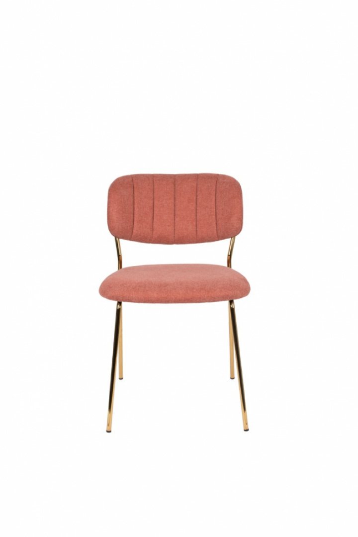 Stoel \'Jolien\' - Roze/Goud in de groep Meubels / Zitmeubels / Stoelen bij Reforma (1100434)
