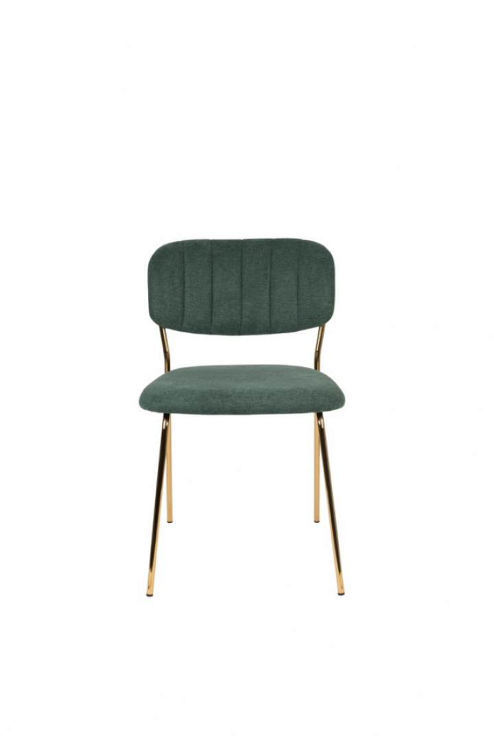 Stoel \'Jolien\' - Donkergroen/Goud in de groep Meubels / Zitmeubels / Stoelen bij Reforma (1100435)