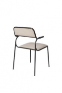 Stoel \'Alba\' - Zwart/Beige
