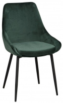 Stoel \'Sierra\' - Groen Velvet/Zwart