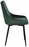 Stoel \'Sierra\' - Groen Velvet/Zwart