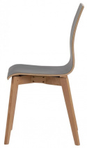 Stoel \'Gracy\' - Zwart/Eik