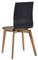 Stoel \'Gracy\' - Zwart/Eik