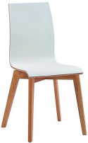 Stoel \'Gracy\' - Wit/Eik