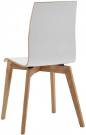 Stoel \'Gracy\' - Wit/Eik