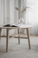 Salontafel \'Filippa\' Rond 90cm - Witgeolied eiken
