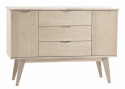 Dressoir \'Filippa\' 122x85cm - Eiken/Witgeolied