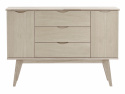 Dressoir \'Filippa\' 122x85cm - Eiken/Witgeolied