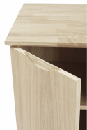 Dressoir \'Filippa\' 122x85cm - Eiken/Witgeolied