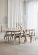 Eettafel \'Filippa\' Rond 120cm - Witgeolied