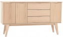 Dressoir \'Filippa\' 150x85cm - Eiken/Witgeolied