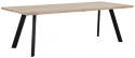 Eettafel \'Fred\' 240x100cm - Witgeolied Eiken/Zwart 