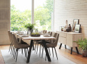 Eettafel \'Fred\' 240x100cm - Witgeolied Eiken/Zwart 