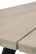 Eettafel \'Fred\' 240x100cm - Witgeolied Eiken/Zwart 