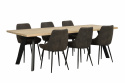 Eettafel \'Fred\' 240x100cm - Witgeolied Eiken/Zwart 