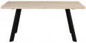 Eettafel \'Fred\' 170x95cm - Witgepigmenteerd Eiken/Zwart