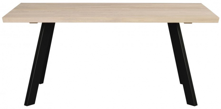Eettafel \'Fred\' 170x95cm - Witgepigmenteerd Eiken/Zwart in de groep Meubels / Tafels / Eettafel bij Reforma (117422)