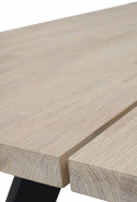 Eettafel \'Fred\' 170x95cm - Witgepigmenteerd Eiken/Zwart