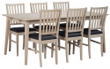 Eettafel \'Filippa\' 170x105cm - Eiken/Witgepigmenteerd