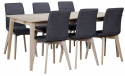Eettafel \'Filippa\' 170x105cm - Eiken/Witgepigmenteerd