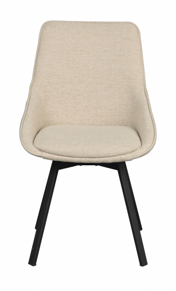 Stoel \'Alison\' - Lichtbeige/zwarte in de groep Meubels / Zitmeubels / Stoelen bij Reforma (117859)