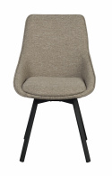 Stoel \'Alison\' - Donkerbeige/zwarte