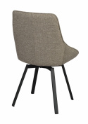Stoel \'Alison\' - Donkerbeige/zwarte