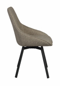 Stoel \'Alison\' - Donkerbeige/zwarte