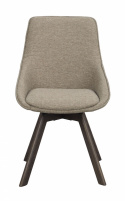 Stoel \'Alison\' - Donkerbeige/Eik