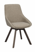 Stoel \'Alison\' - Donkerbeige/Eik