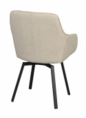 Armstoel \'Alison\' - Lichtbeige/zwart