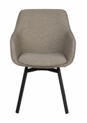 Armstoel \'Alison\' - Donkerbeige/zwart