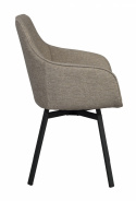 Armstoel \'Alison\' - Donkerbeige/zwart