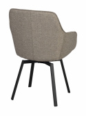Armstoel \'Alison\' - Donkerbeige/zwart